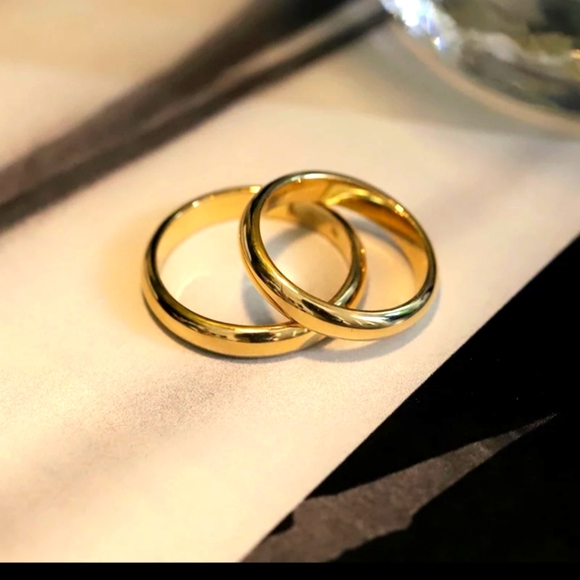 COPY - 18K  Gold Wedding Band sz 5,6,7,9,11,13 choose - Picture 2 of 5